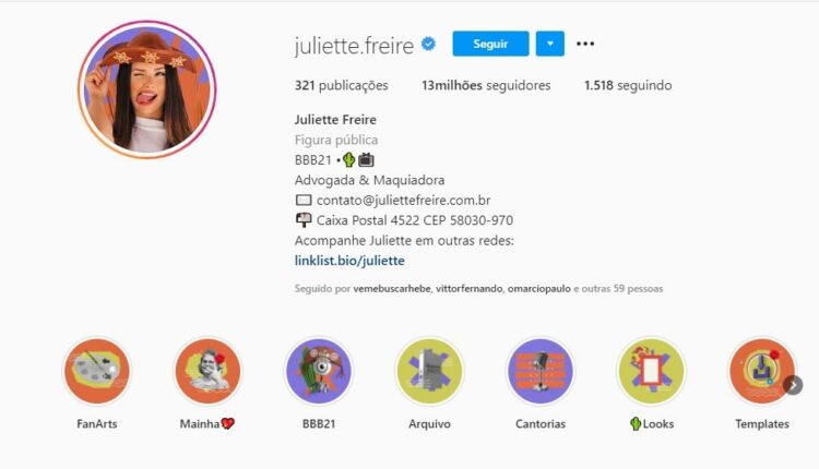 Instagram Juliette BBB21