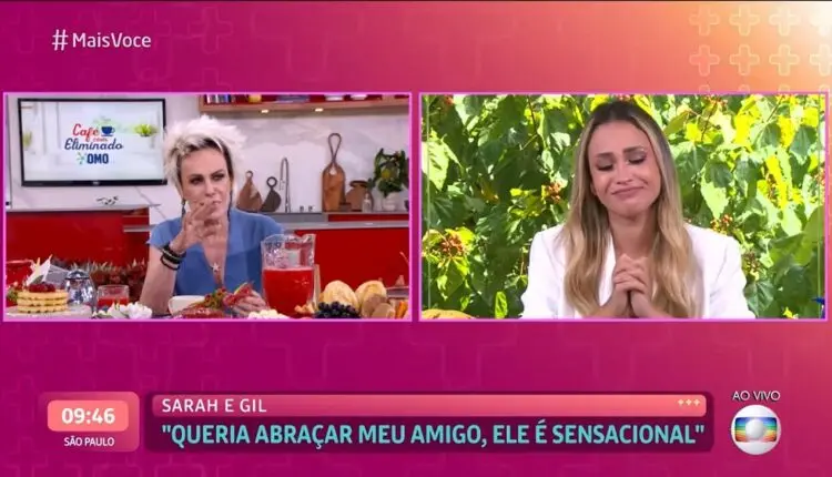 Sarah do BBB21 no Mais Você com Ana Maria Braga
