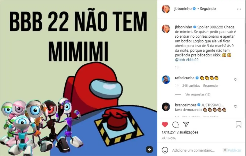 Boninho fala sobre BBB22