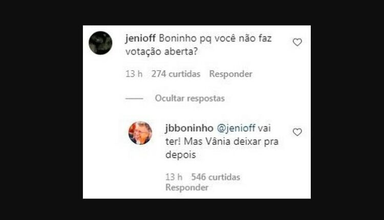 Boninho comentou em pergunta de fã do BBB21