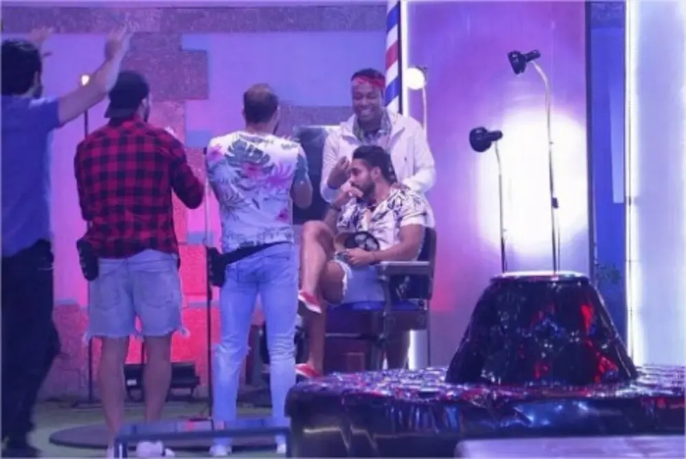Festa do líder Nego Di no BBB21 (Foto: Reprodução/Rede Globo)