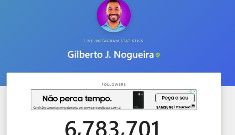 Seguidores Instagram Gilberto BBB21