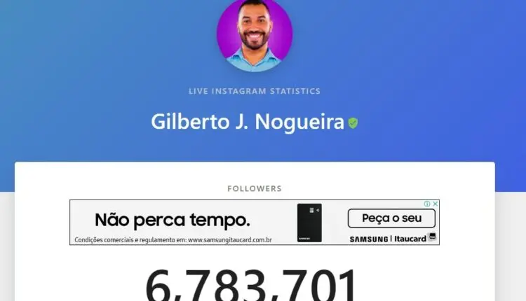 Seguidores Instagram Gilberto BBB21