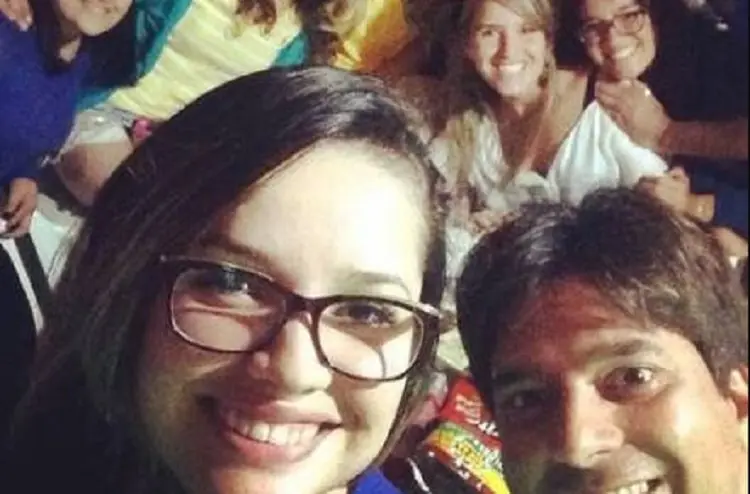 Casal na época do relacionamento