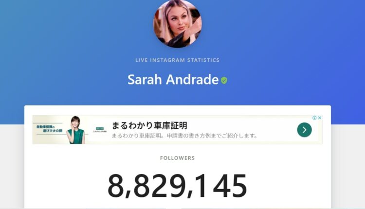 Números atuais de seguidores Sarah do BBB21