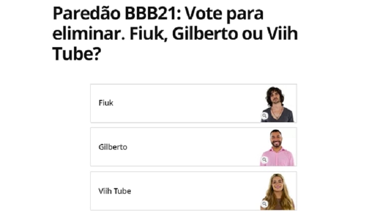 Paredão BBB21 votar