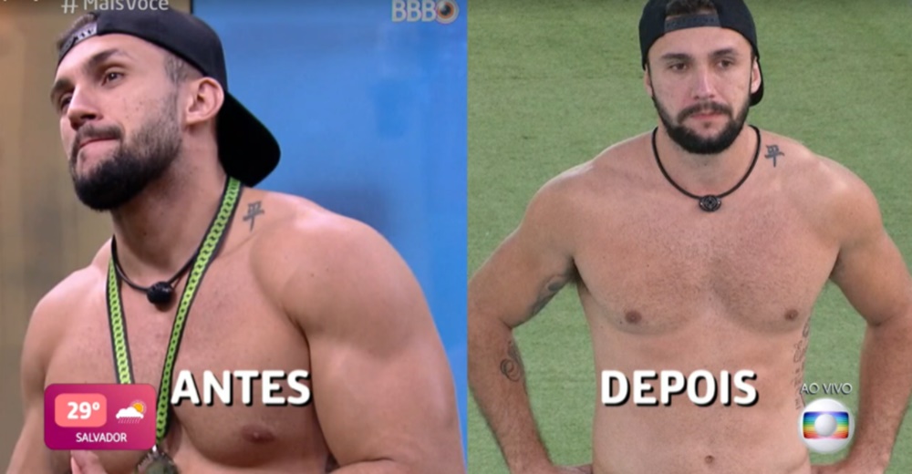 Antes e depois de Arthur do BBB21