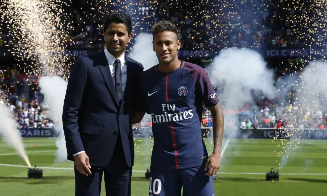 Neymar chegou ao PSG em 2017, depois que o clube pagou 222 milhões de euros