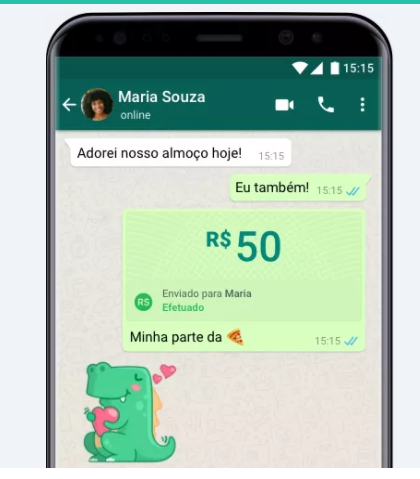 Transferir dinheiro pelo WhatsApp