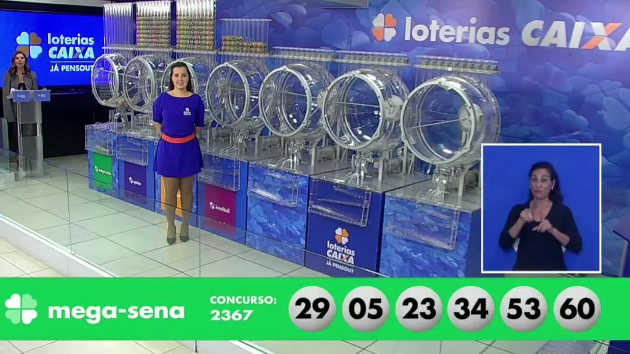 A imagem mostra o resultado da Mega-Sena 2367