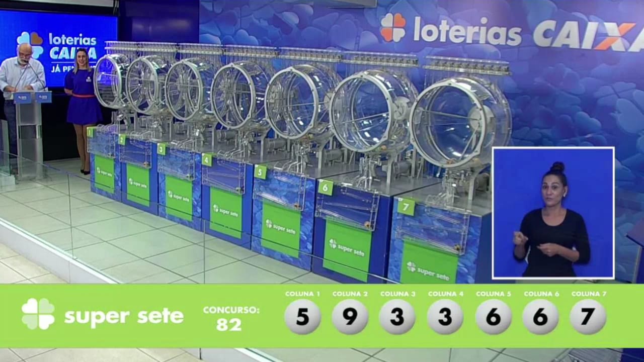 A imagem mostra o resultado do Super Sete 82