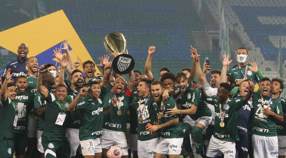 Palmeiras é o atual campeão do Campeonato Paulista, tendo vencido o Corinthians na final de 2020