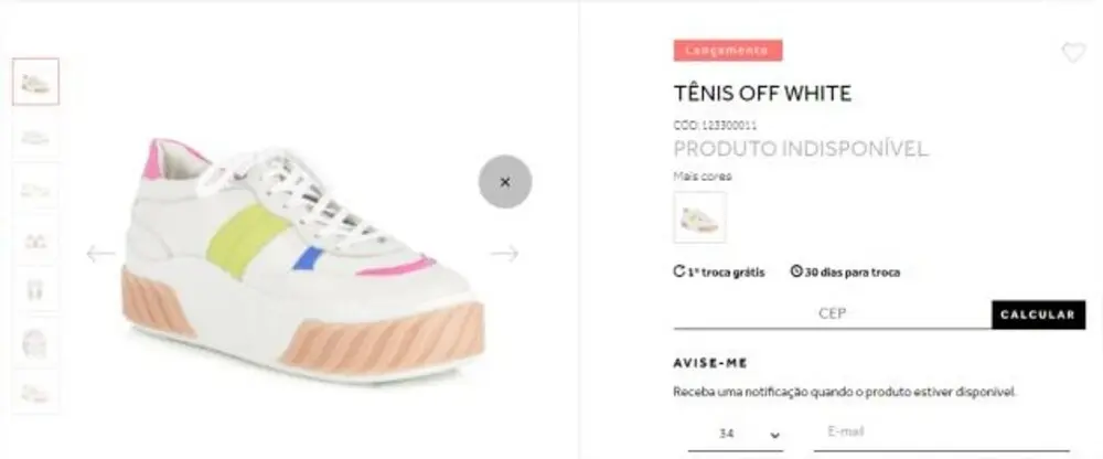 tenis off white da juliette