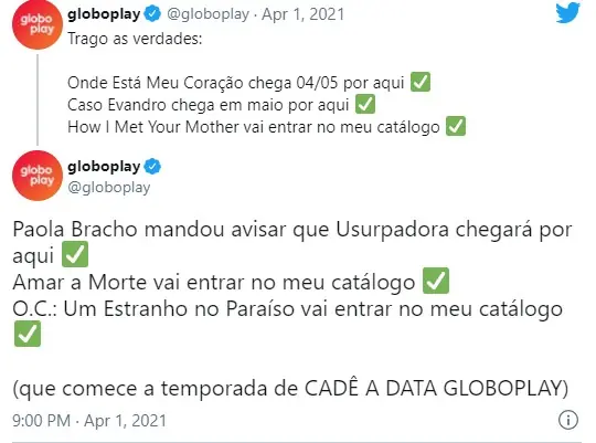 Novela Usurpadora no Globoplay