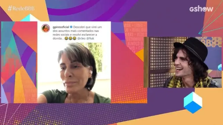 VÍDEO BBB21: veja a reação de Fiuk ao assistir vídeo de Glória Pires