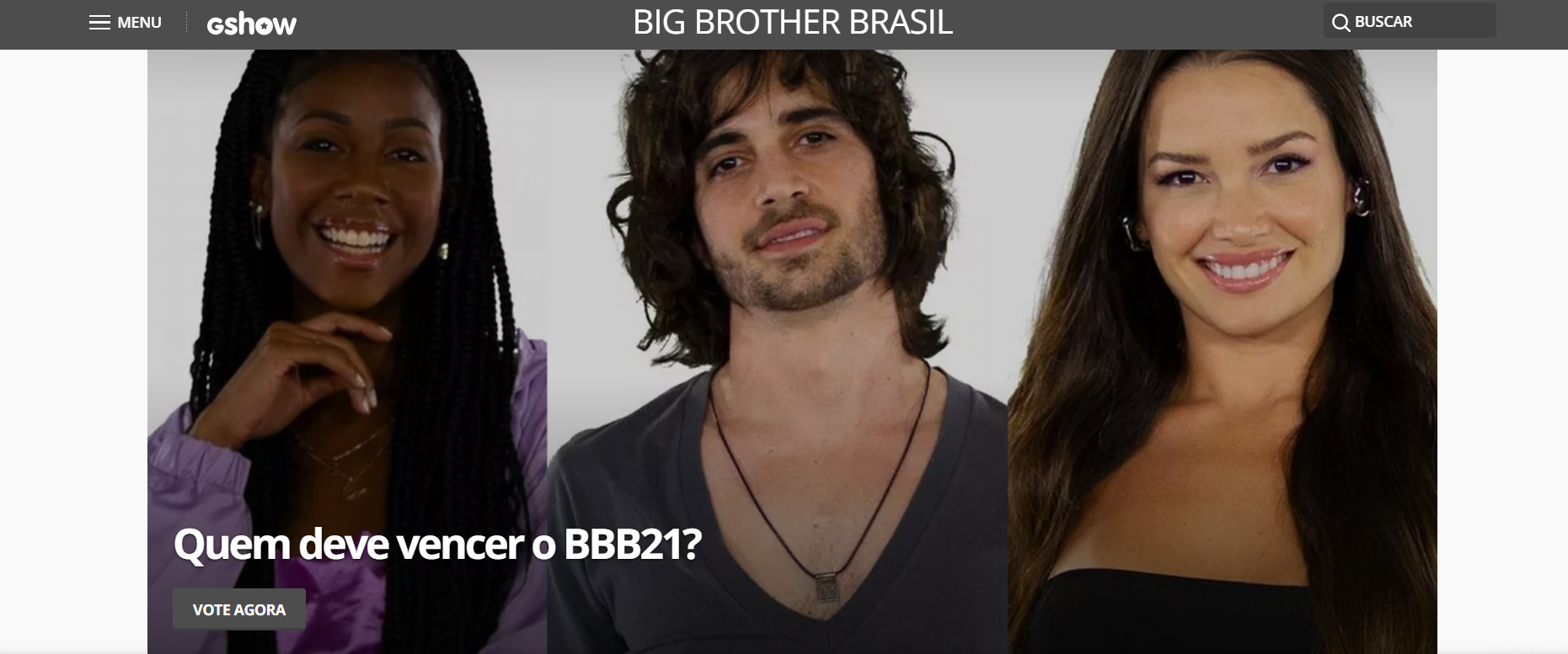 Gshow BBB21 votar para ganhar