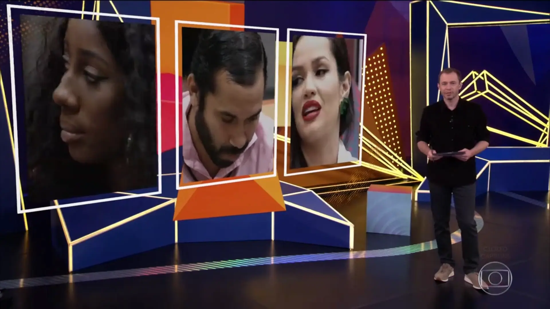 Emparedados durante o discurso eliminação BBB21