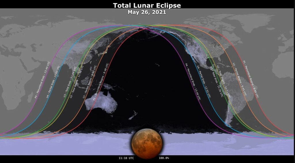 eclipse da super lua no Brasil 