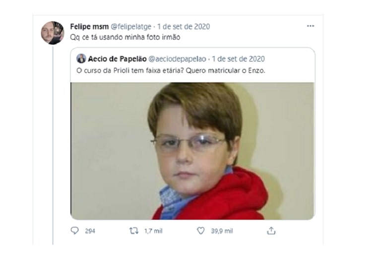 Meme de Otávio da novela Da cor do pecado