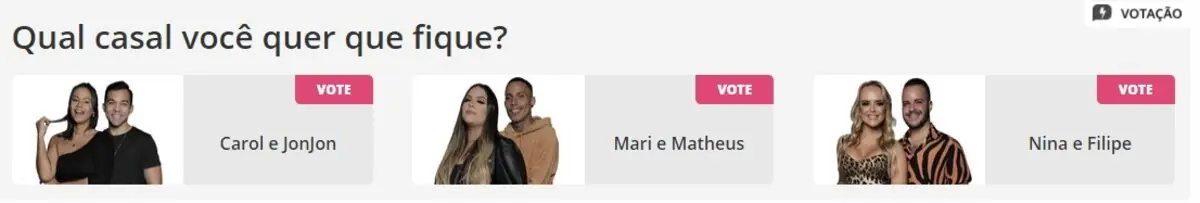 Enquete UOL Power Couple