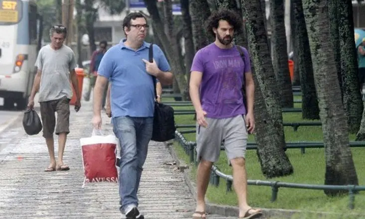 João Emanuel Carneiro e marido João Emanuel Carneiro e marido