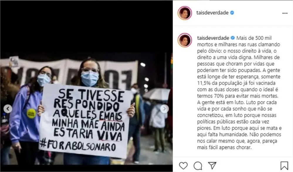 famosos contra Bolsonaro