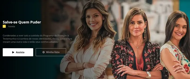 imagem da novela na globoplay