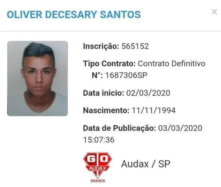 Audax chegou a registrar MC Livinho, mas contrato não deu certo em razão dos shows