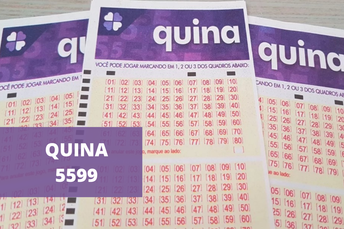 Resultado da Quina concurso 5599 de hoje