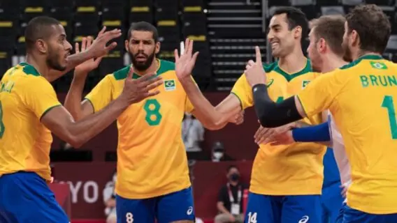 Qual é a altura dos jogadores do Brasil no vôlei masculino?
