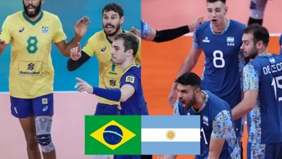 Brasil x Argentina: horário do jogo de vôlei masculino hoje  – 7/8