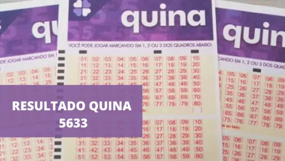 Resultado da Quina concurso 5633 de hoje, segunda (16/08/21)