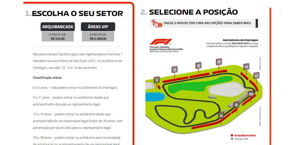fórmula 1 são paulo ingressos 2021