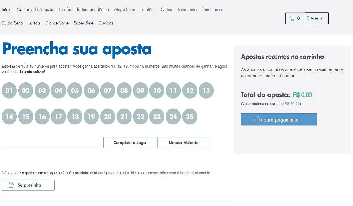 Lotofácil da Independência 2021