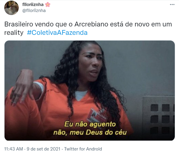 A Fazenda 2021 tem Arcrebiano