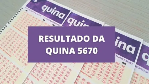 Resultado da Quina concurso 5670 de hoje, quarta (29/09/21)