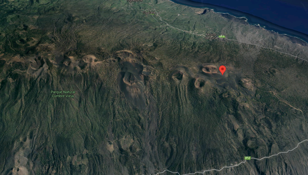 Imagem de satélite mostra os vulcões na Espanha, que poderiam gerar Tsunami no Brasil