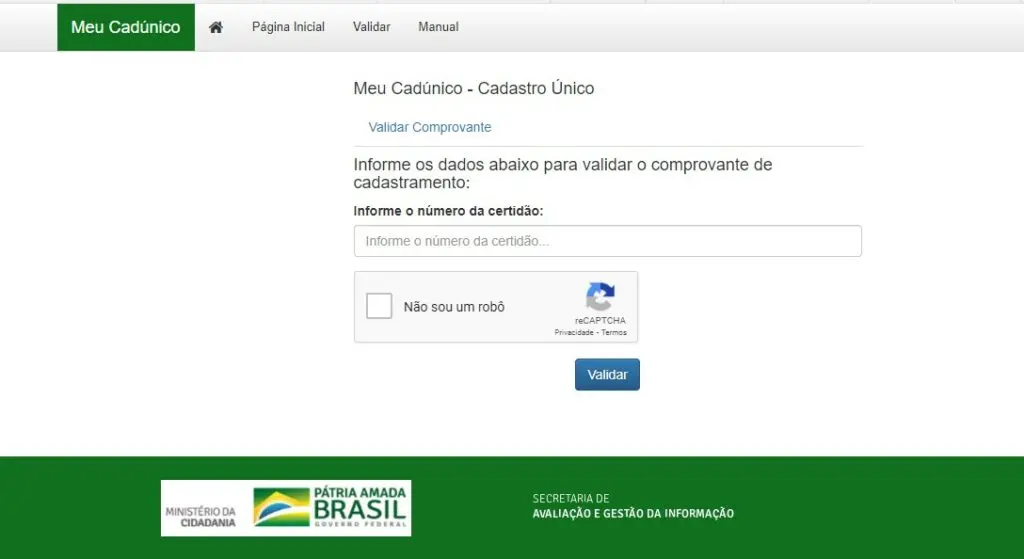 atualizar o CadÚnico 