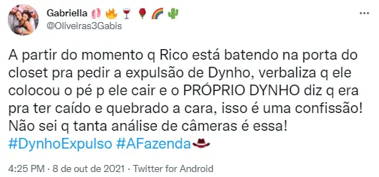 Dynho vai ser expulso da Fazneda