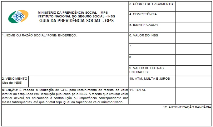 guia GPS INSS