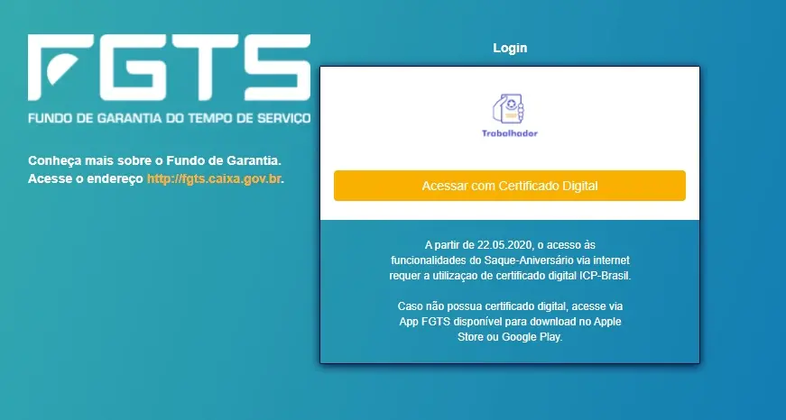 saque aniversário FGTS 