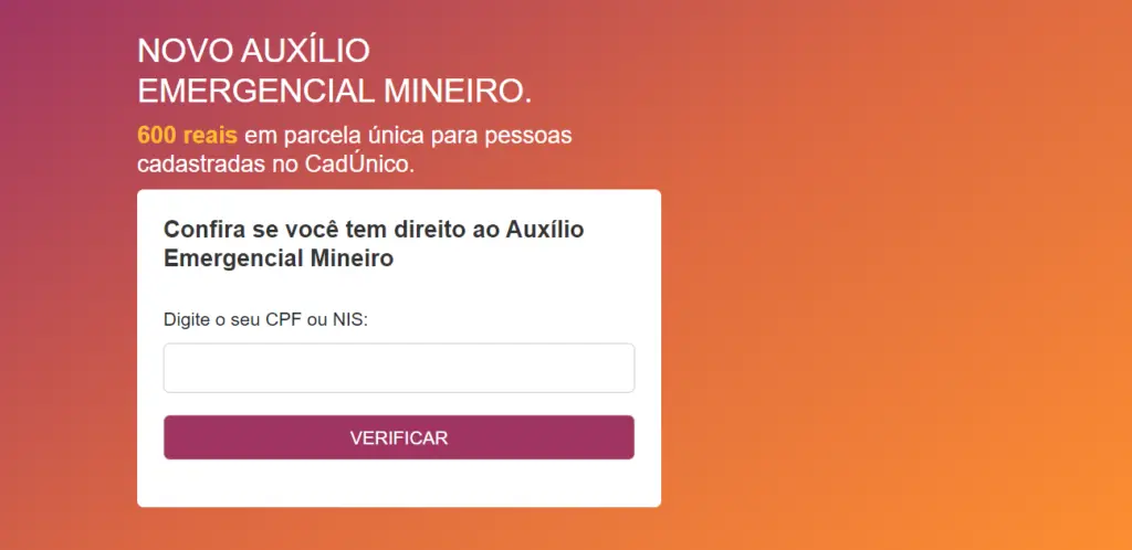 como consulta auxilio emergencial mineiro
