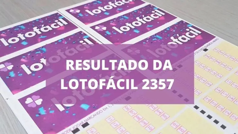 Resultado da Lotofácil 2357: números do sorteio terça-feira (26/10)