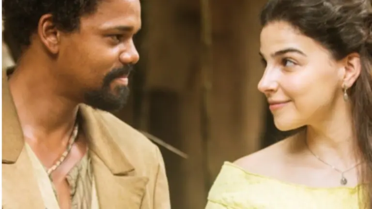 Samuel e Pilar reatam romance em Nos Tempos do Imperador