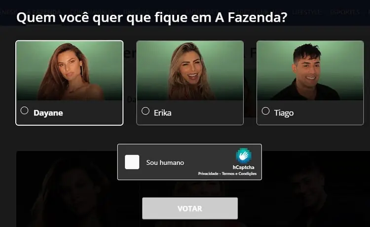 votação no r7