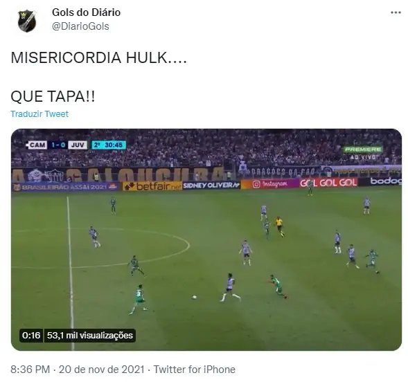 gol do hulk hoje