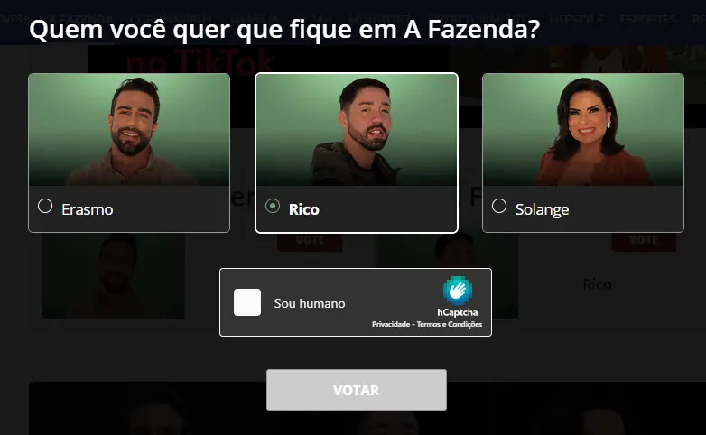 votação r7