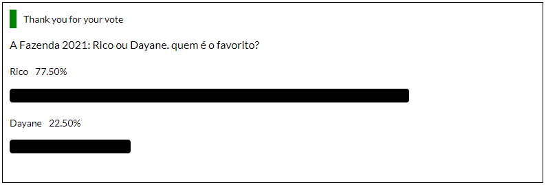 Rico e Dayane enquete