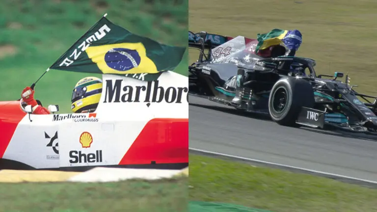 Lewis Hamilton vence em Interlagos e repete gesto de Ayrton Senna