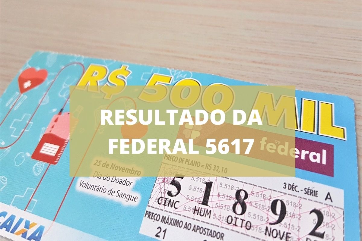 5617 Resultado de la lotería federal del sábado (27/11/2021)